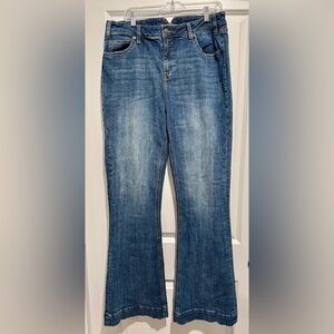 Rock & Roll Denim High Rise‎ Flare Leg Trouser Size 34x36